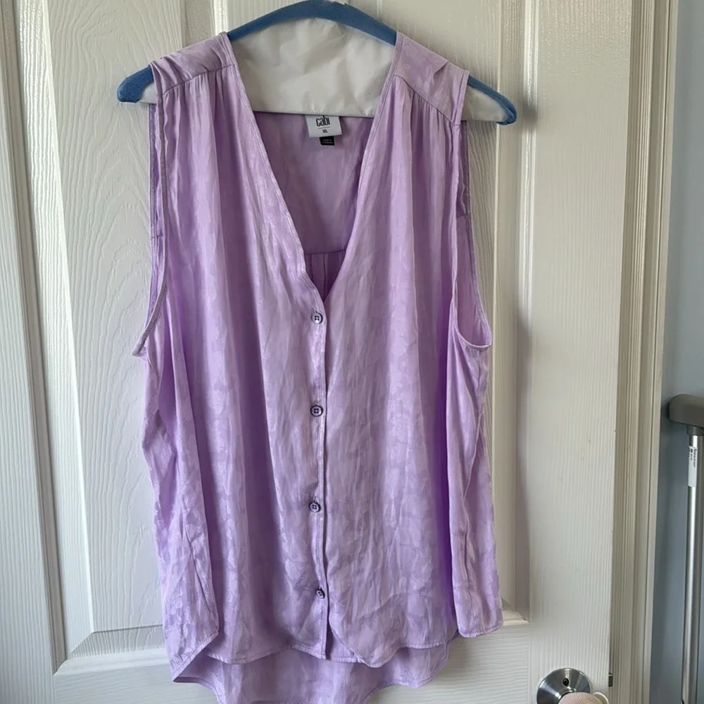 Cabi Lavender Dress Shirt XL - Picture 3 of 8